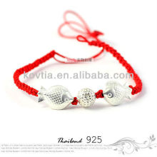 Wholesale 925 sterling silver braided rope bracelet